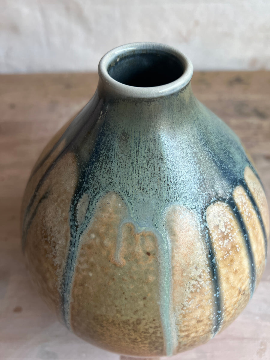 Lapis Woodfire Vase