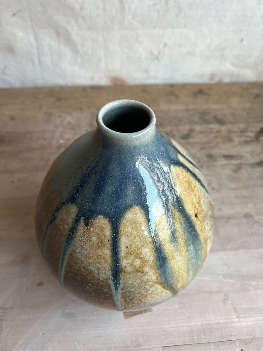 Lapis Woodfire Vase